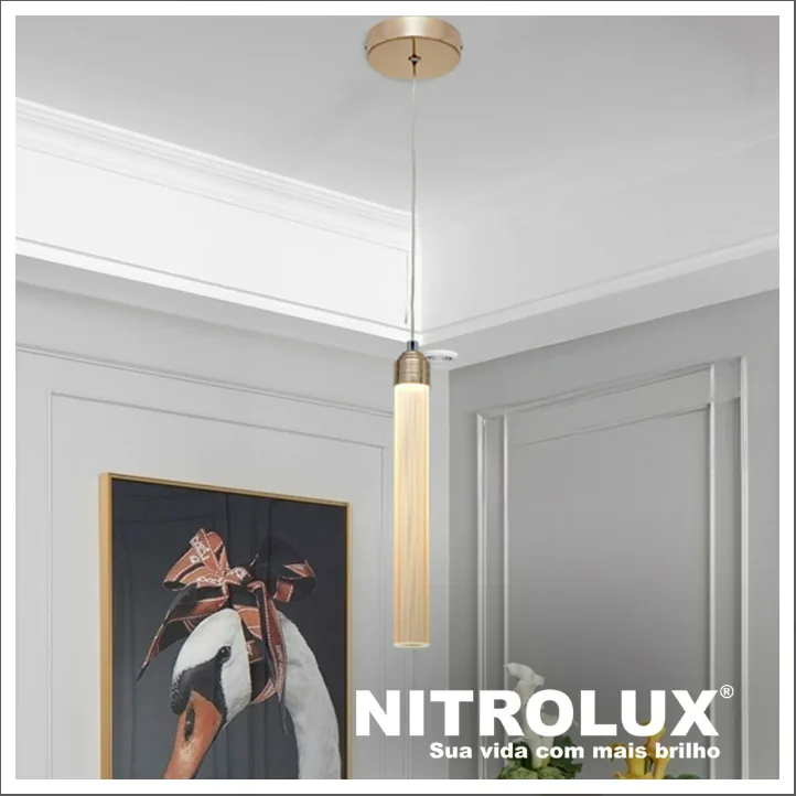 Pendente LED ACR-007D Dourado 7W 3 em 1 — imagem 3