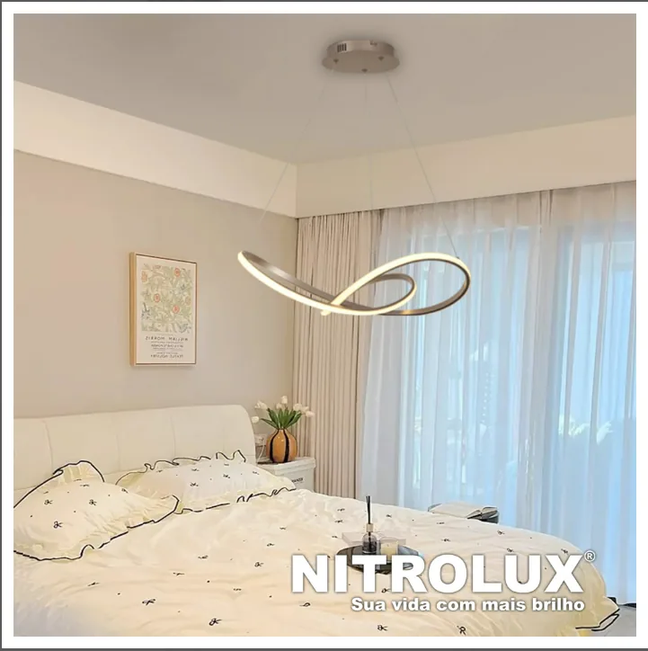 Pendente LED LP-032N 42W Níquel 3000K — imagem 3