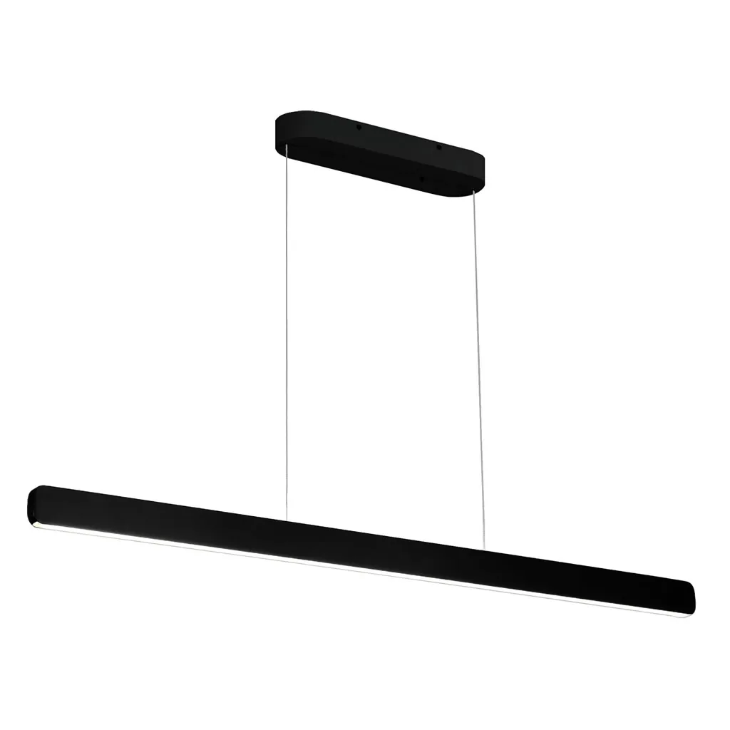 Pendente LED Orfeu 150cm Preto 40W 3000K Dimerizável