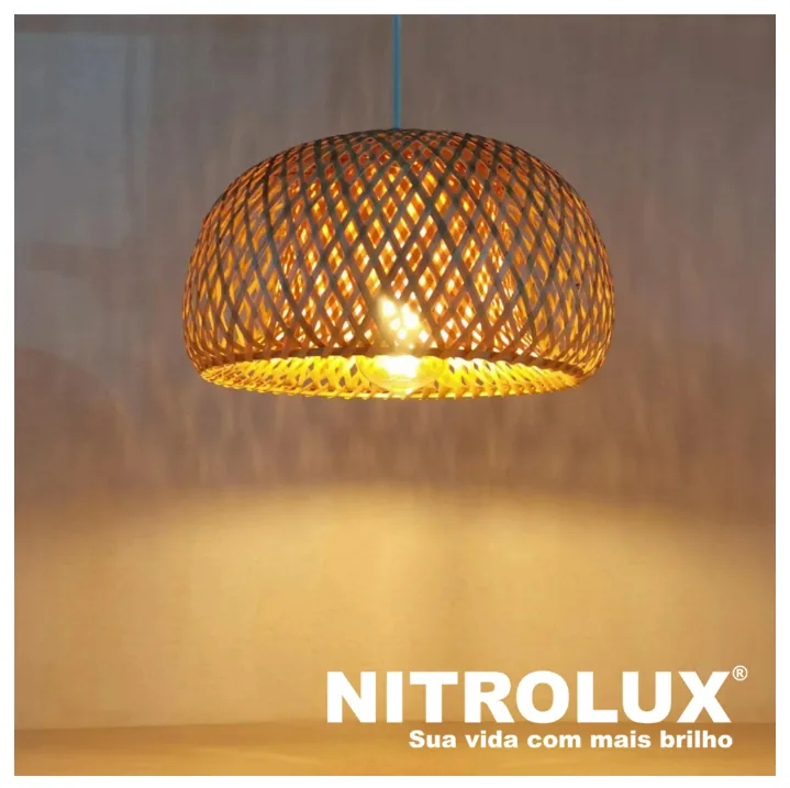 Pendente LPB-007L Rattan Natural Ø45cm E27 — imagem 2