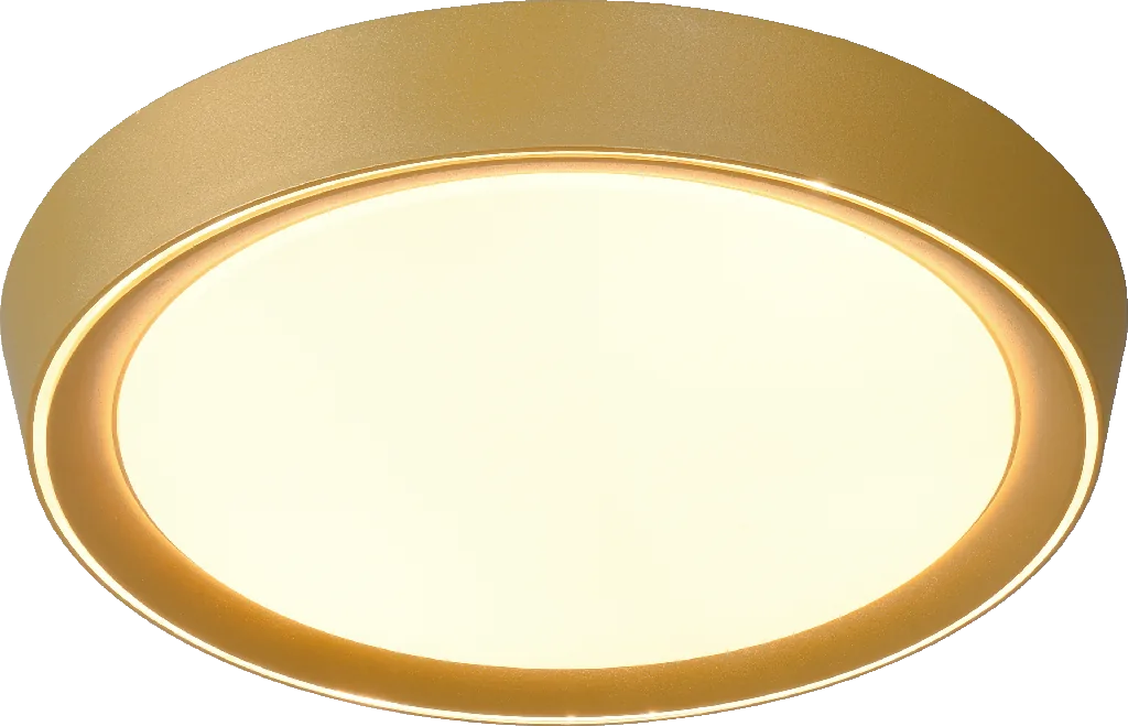Plafon LED OX Dourado 40cm 24W 3000K